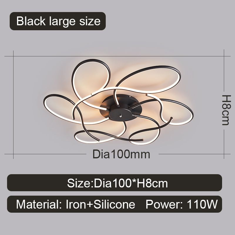 リモコンを備えた黒い100cmが調光できる