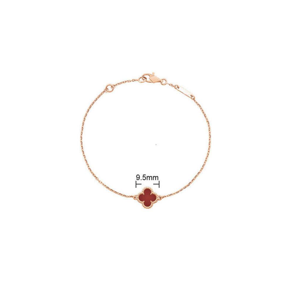 Petite Fleur Simple - Agate Rouge - Rose