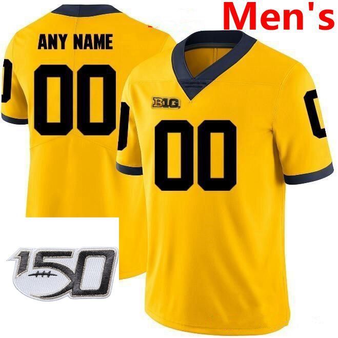 men&amp;#039;s yellow with 150th patch
