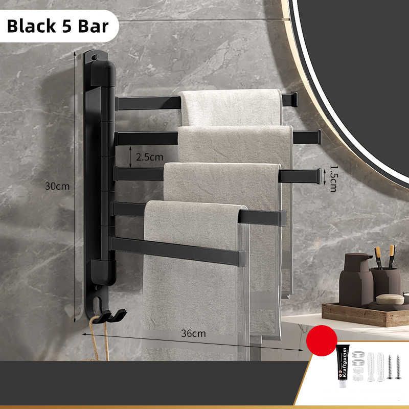 Options:Black 5 Towel Bar