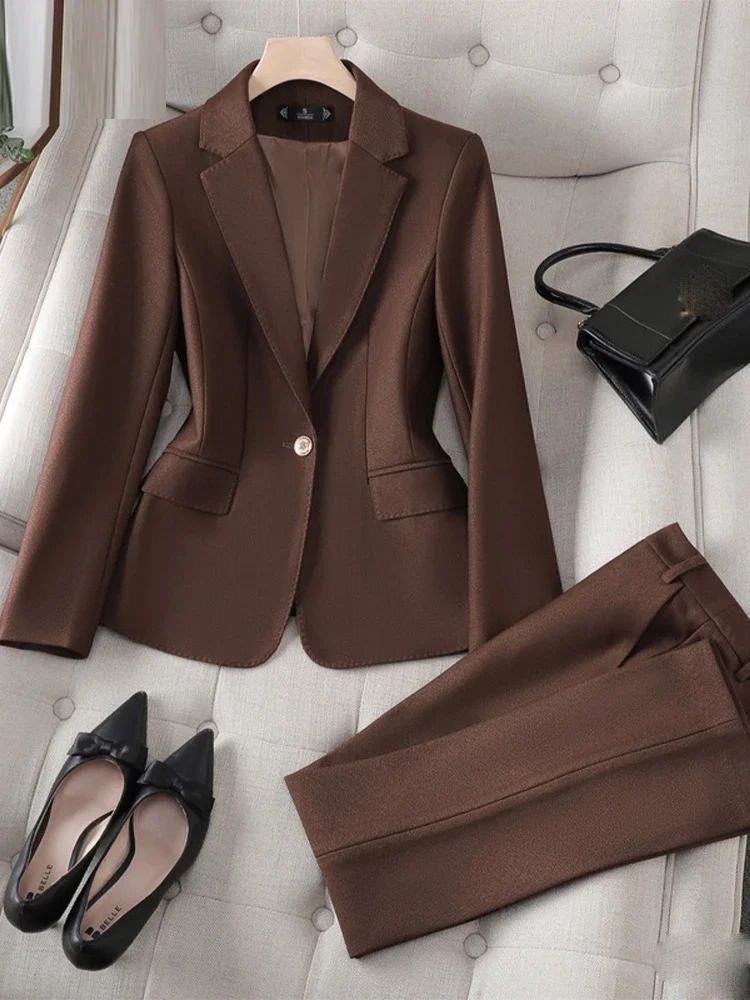 coffee pant suits