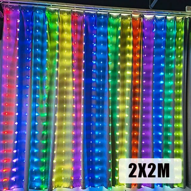 2 х 2 м, 400 светодиодов, штепсельная вилка, RGB