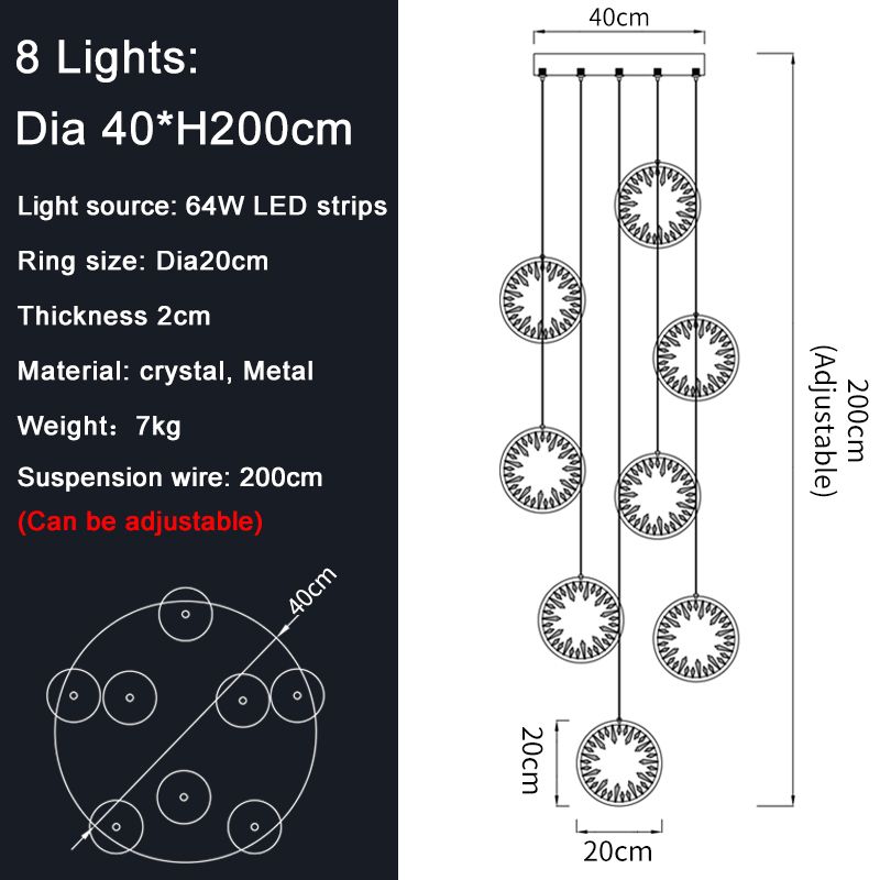 Dia40cm 8 lights Warm Light