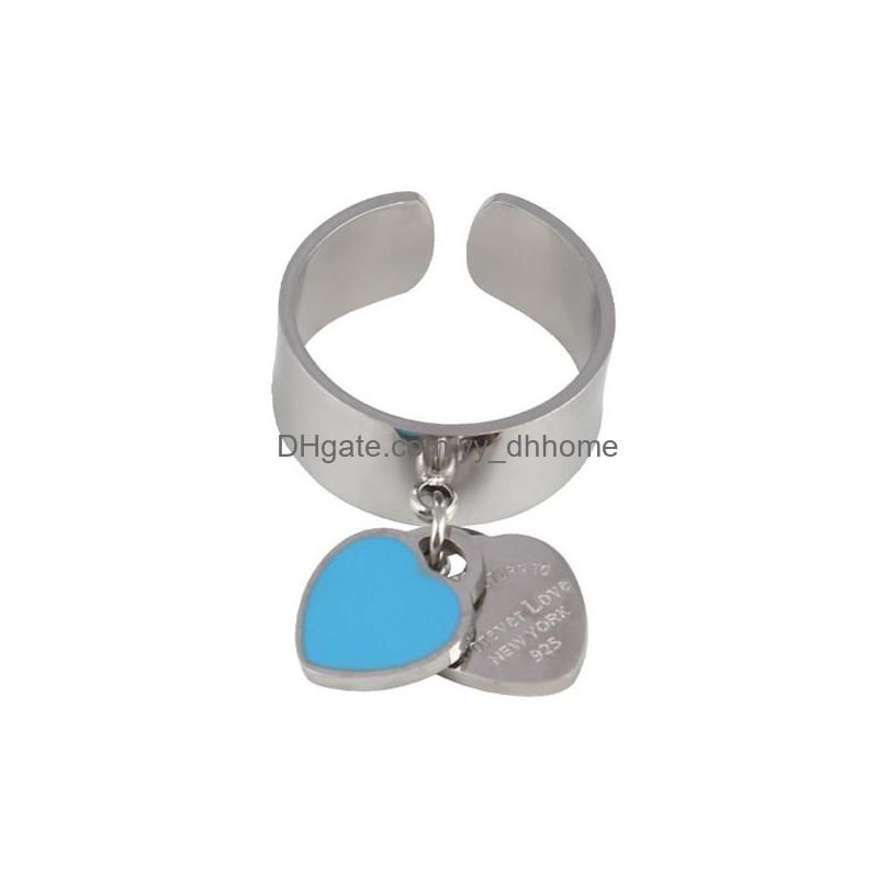 Bague en argent bleue