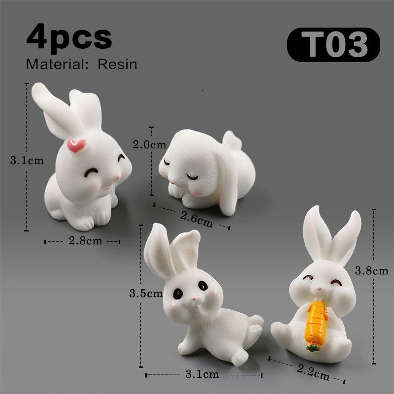 4pcs lapin-T03