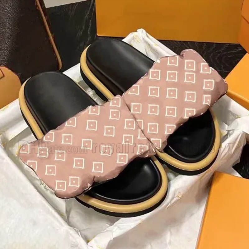 On Feet Louis Vuitton Pool Pillow Flat Comfort Mule Slides 