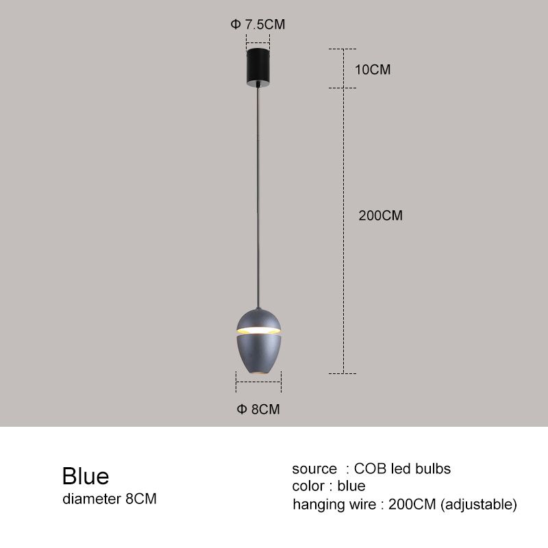 Niebieski drut wiszący 8 cm 200 cm ciepła biała