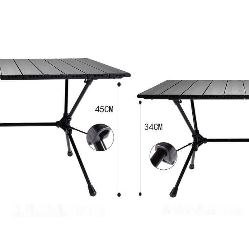 Petite table de camping pliable, réglable en hauteur, table pliante  portable d' Plein