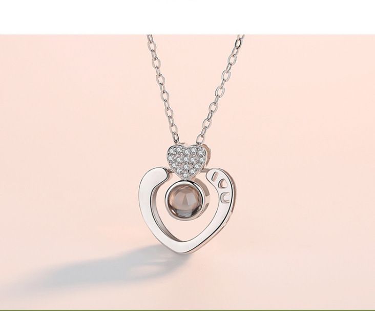 White gold with two hearts