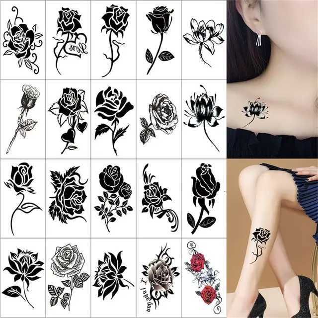 20pcs fleur noire