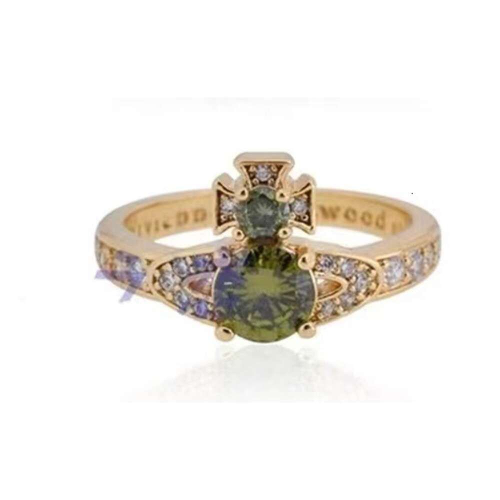 Gouden Ring Schat Groene Diamant