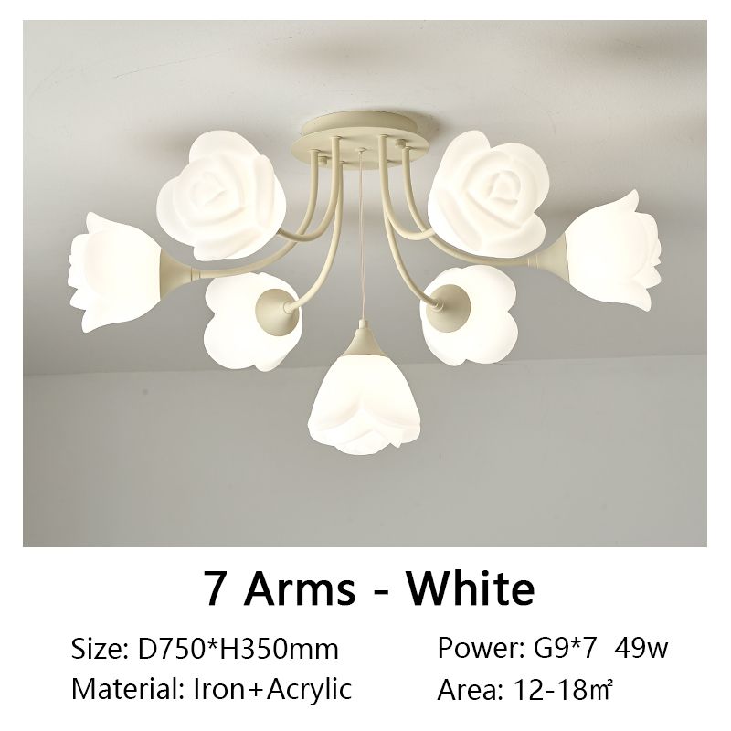 7 Arms White China Three Color Light