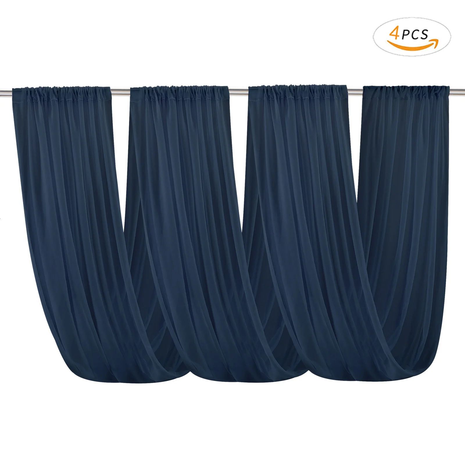 Navy Blue-4PCS 73x600cm