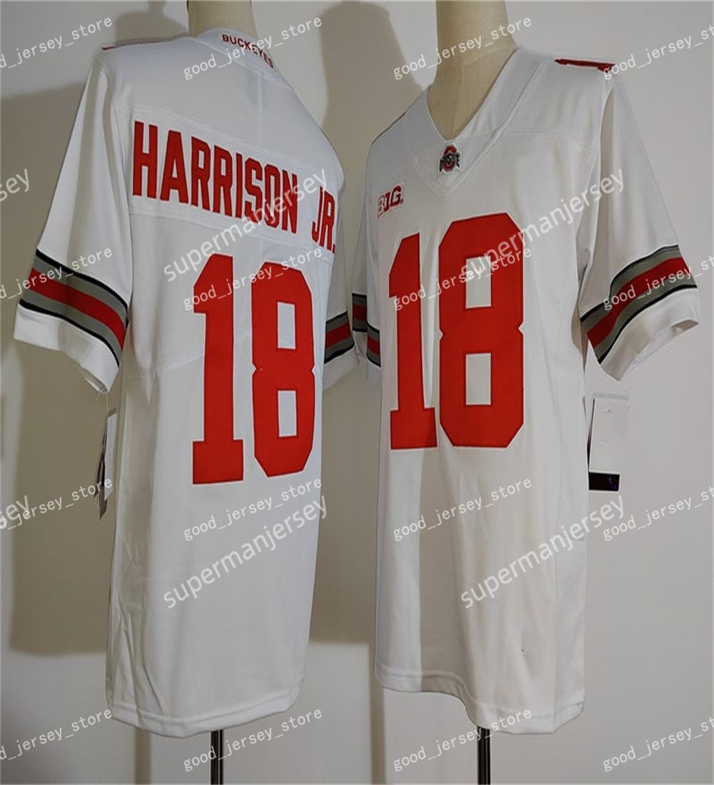 18 Marvin Harrison Jr. White Jersey