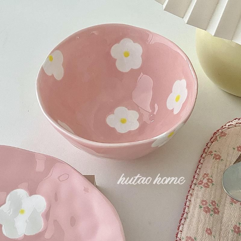 5 inch pink bowl