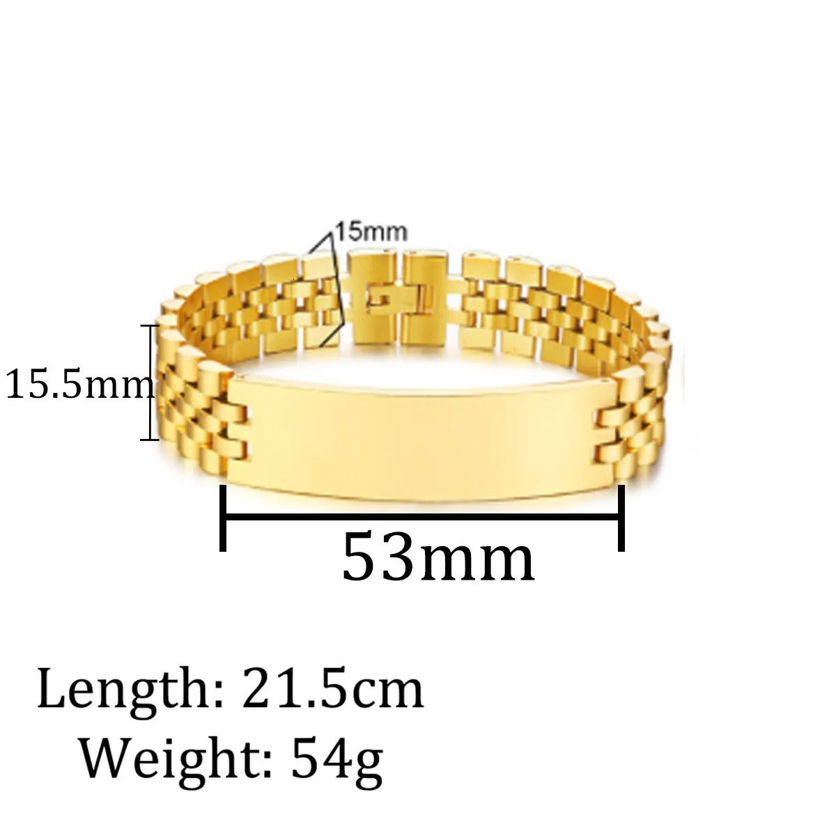 Gold 15mm21.5cm-No Engrave