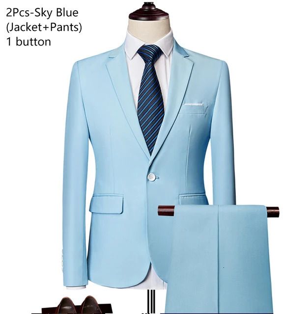 Sky mavi2 parçalı takım elbise