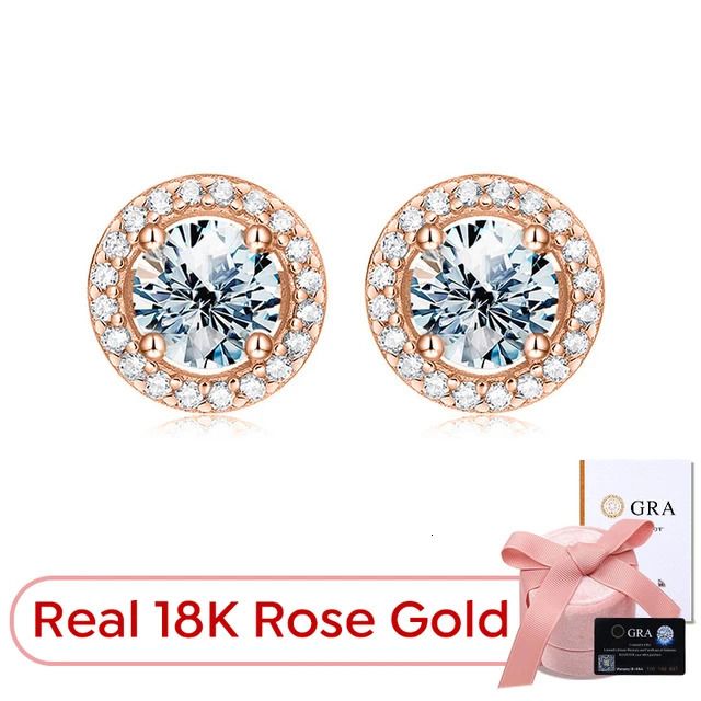 18K Rose Gold-1 Carat Moissanite