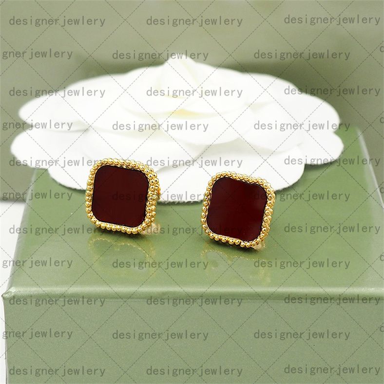 earring gold red
