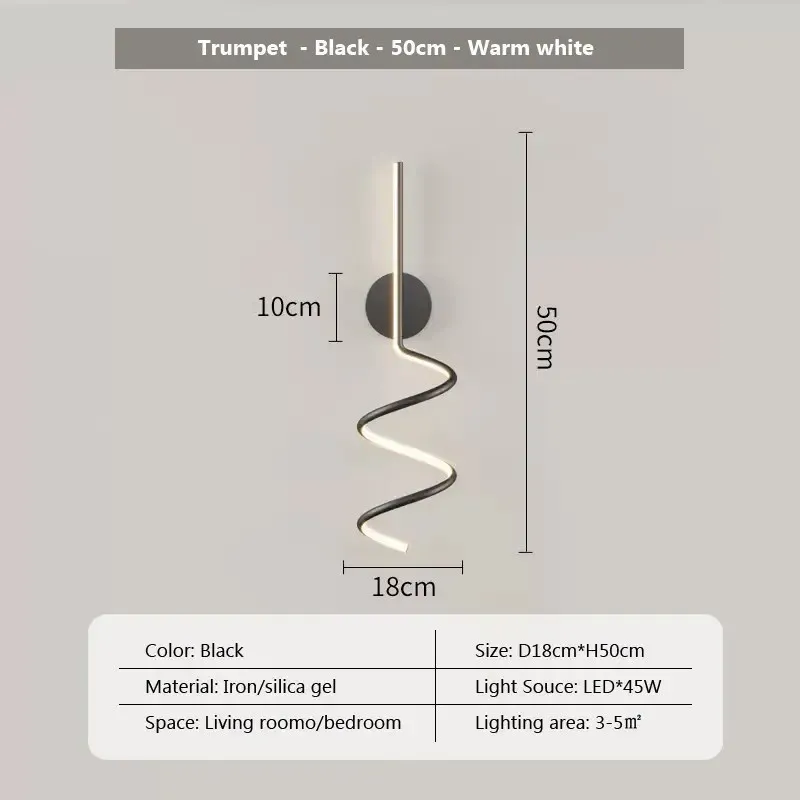 110 V Trichromatyczny lekki czarny-50 cm