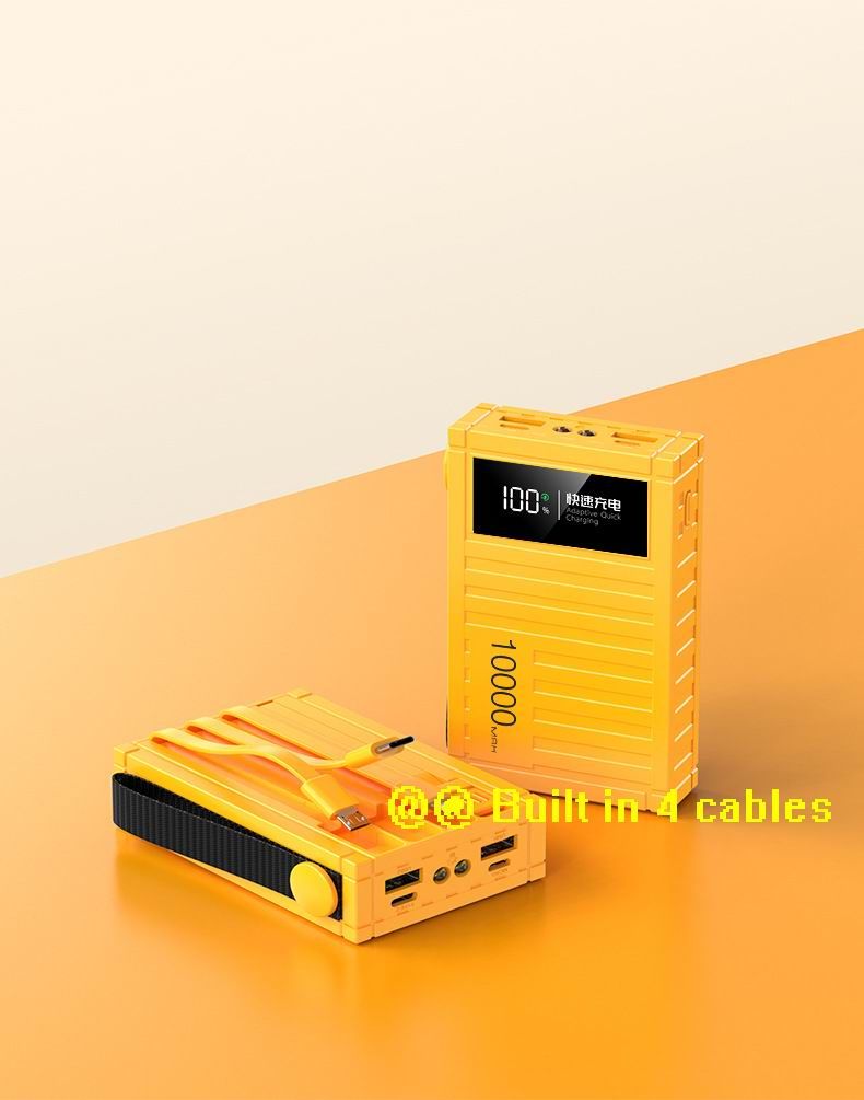 Jaune 4 Câbles 30000mah