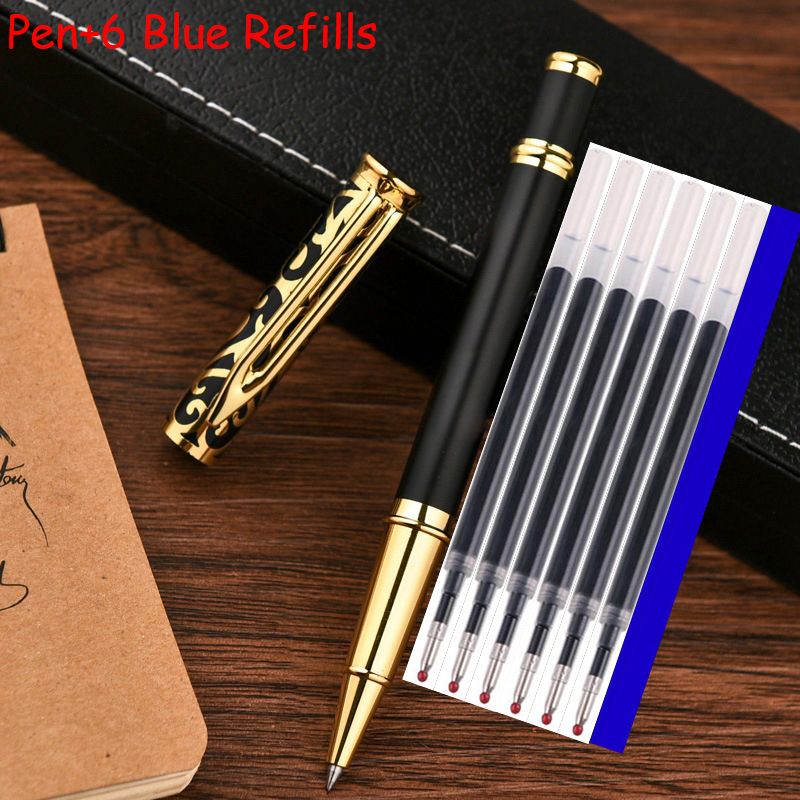 Pen 6 blauwe vullingen
