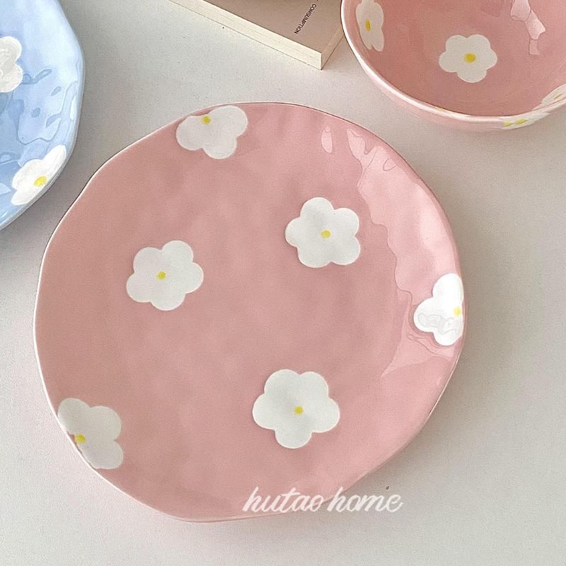 8 inch pink plate