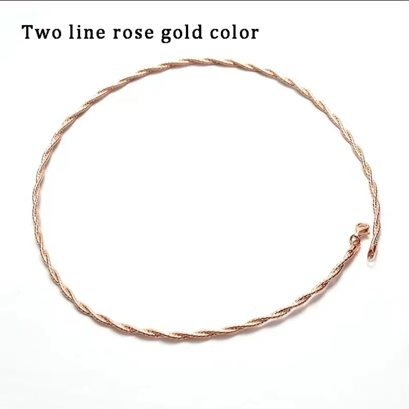 CINA 40 cm 2 linee oro rosa