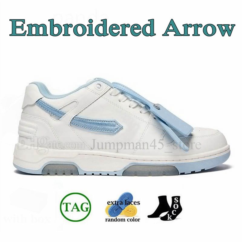 13 Embroidered Arrow White Light Blue