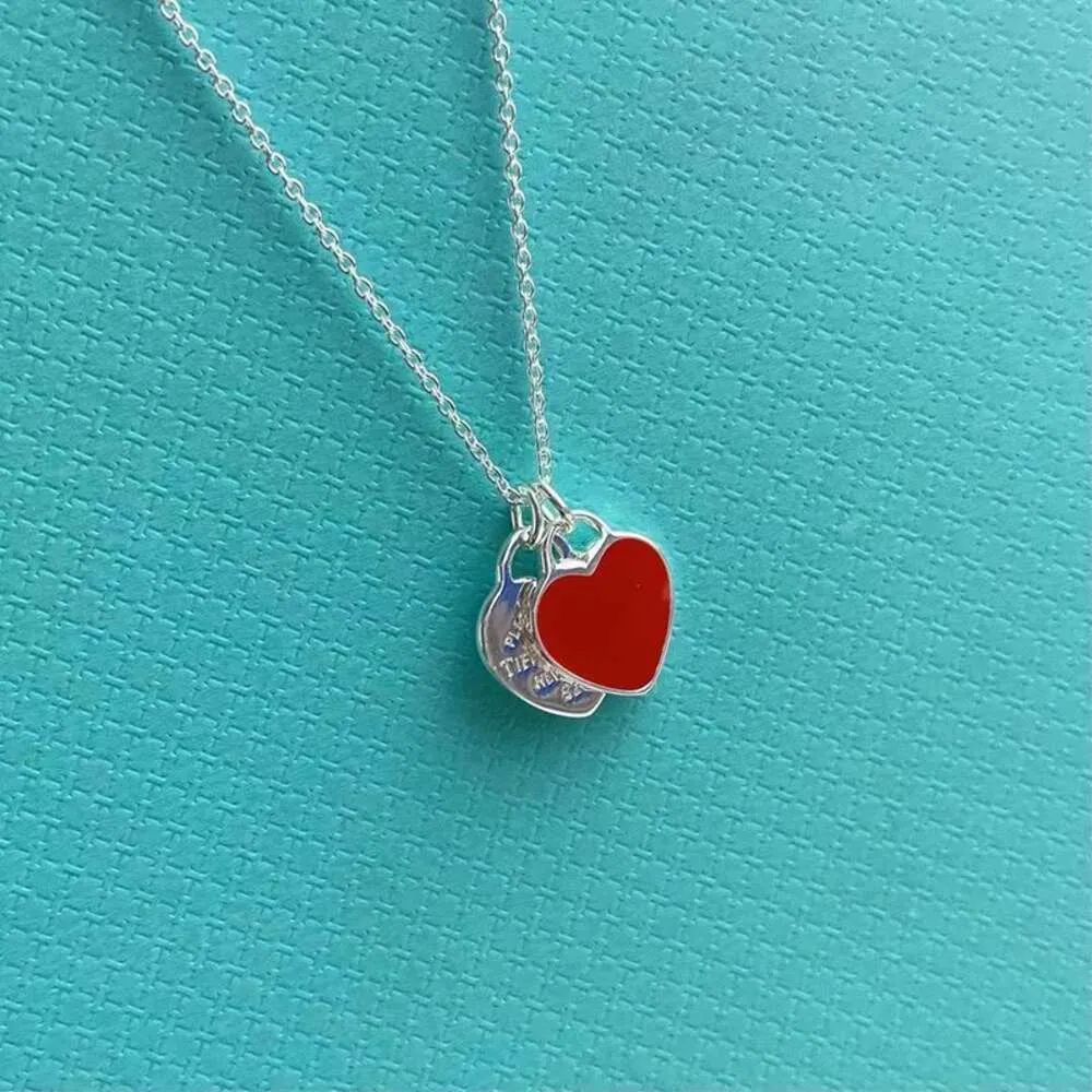 Red Double Heart ketting
