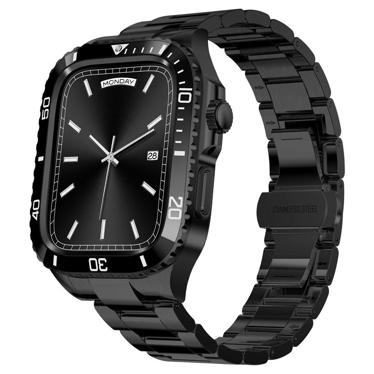 44 mm en acier inoxydable noir