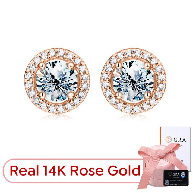 14K Rose Gold-1 Carat Moissanite