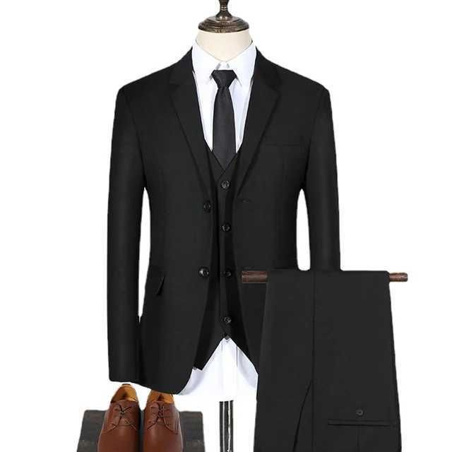 black 3-piece suit