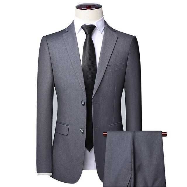 grey 2-piece suit