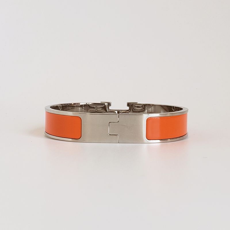 Silver with orange