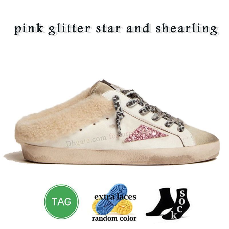 A9 con stella glitter rosa e shearling