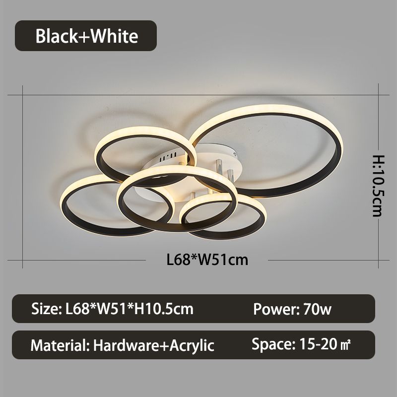5 Rings Black Dimmable RC Wite APP