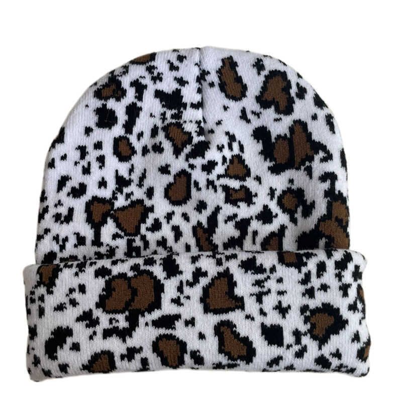 leopard print spots - white