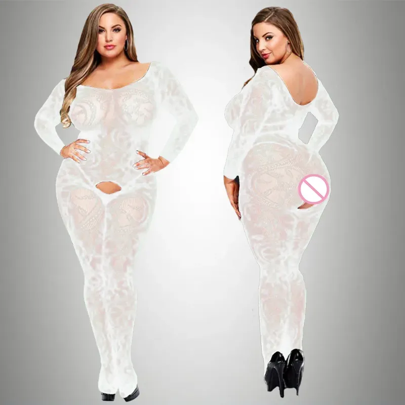 Weißer Bodystocking