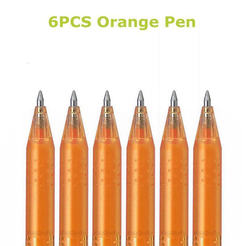 6pcs 오렌지 펜