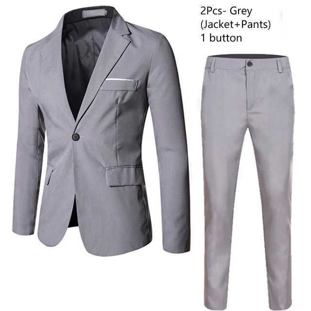 costume de 2 pièces gris