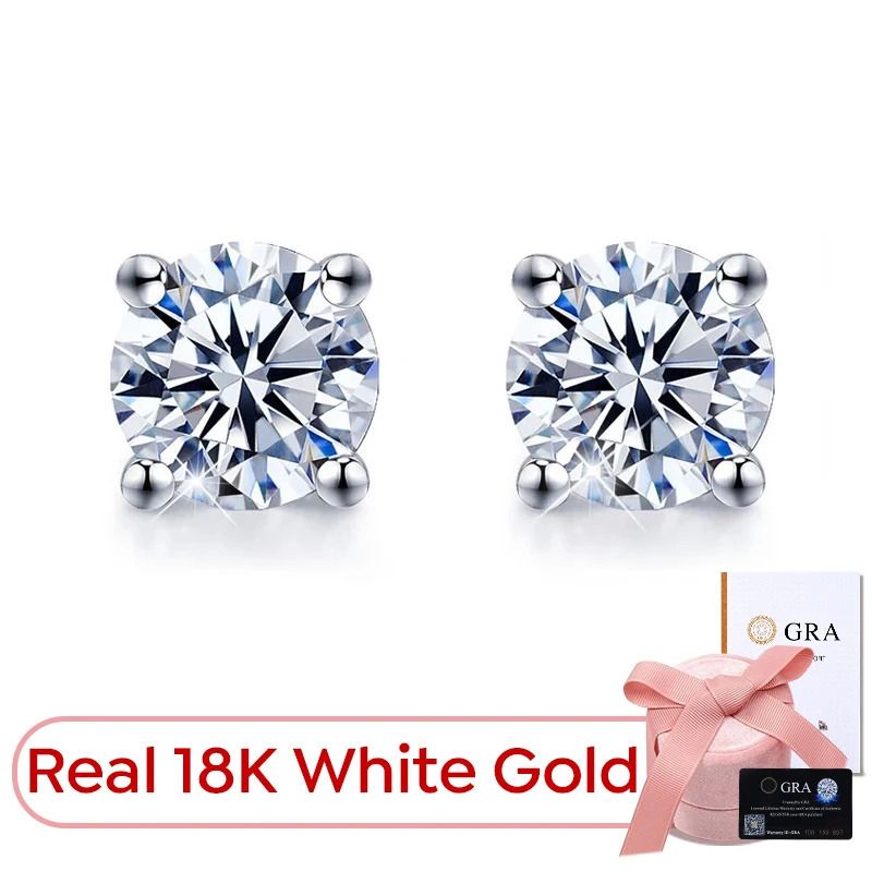 18K 화이트 골드 -0.5 캐럿 Moissanite