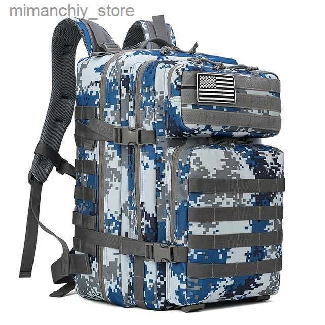 blauwe camouflage (45l)