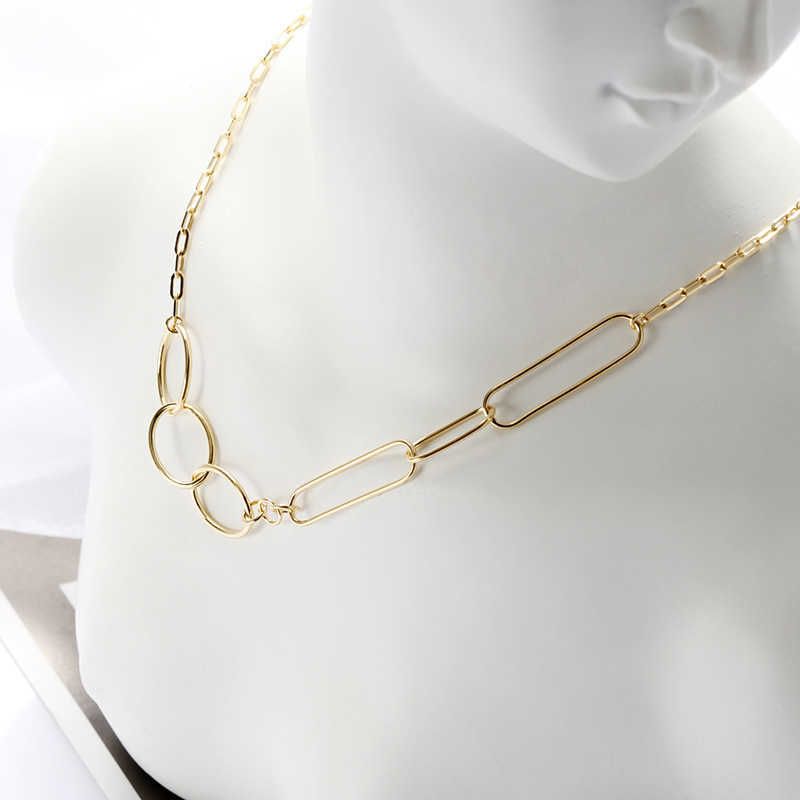 (gold) Pulling Ring Necklace Casual St
