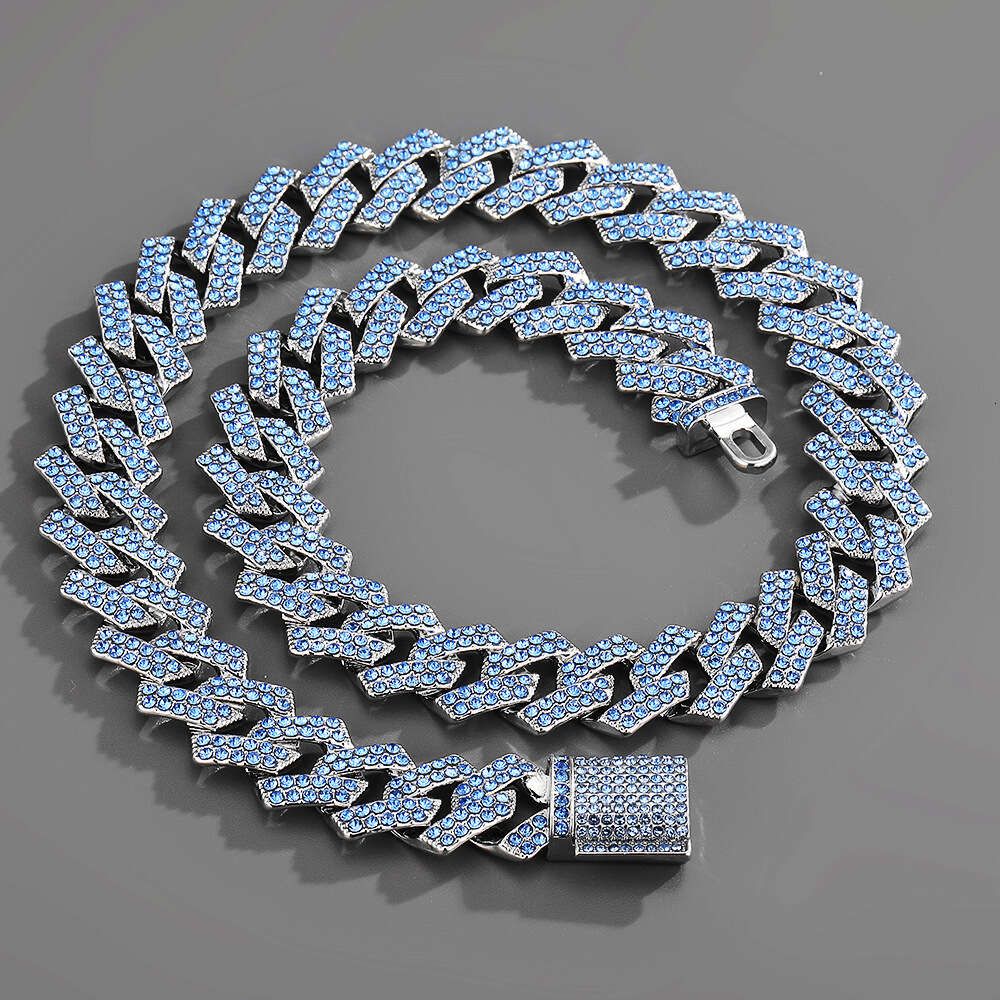 Silver+Blue-Necklace 18 tum (45 cm)