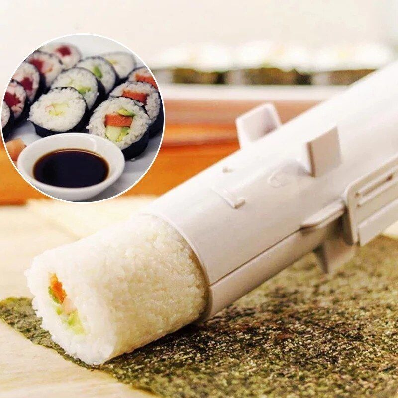 Sushi Maker Mold Food Grade Plastic Cylindrical Diy Sushi Making Kit  Machine for Easy Sushi Cooking Rolls Beginner Sushi Kit