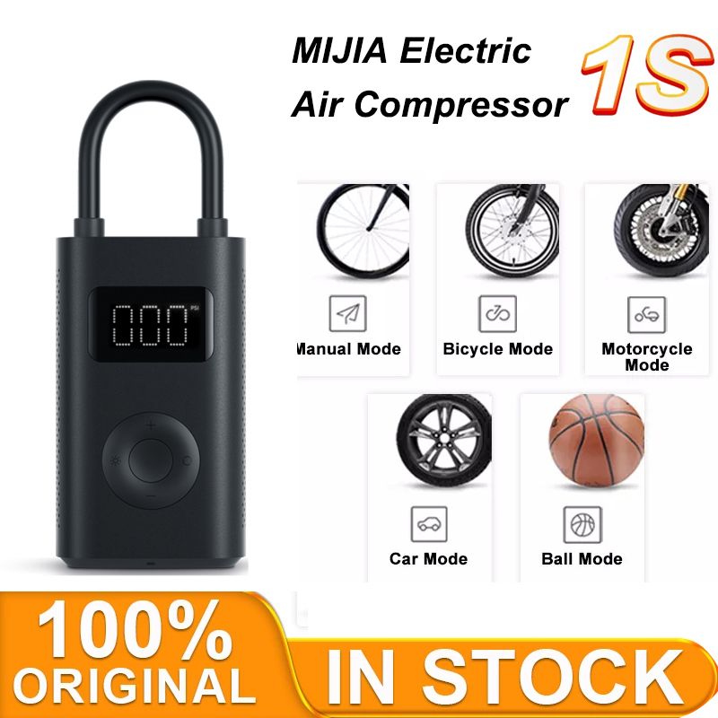 New Mijia Air Pump 2 Xiaomi Portable Electric Air Compressor for Bike  Automotive Car Led Multitool Type-C Inflator Mi Smart Home