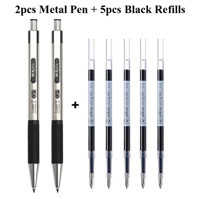 2 pens 5black Refills