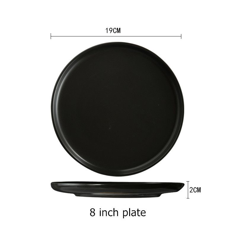 8 inch black plate