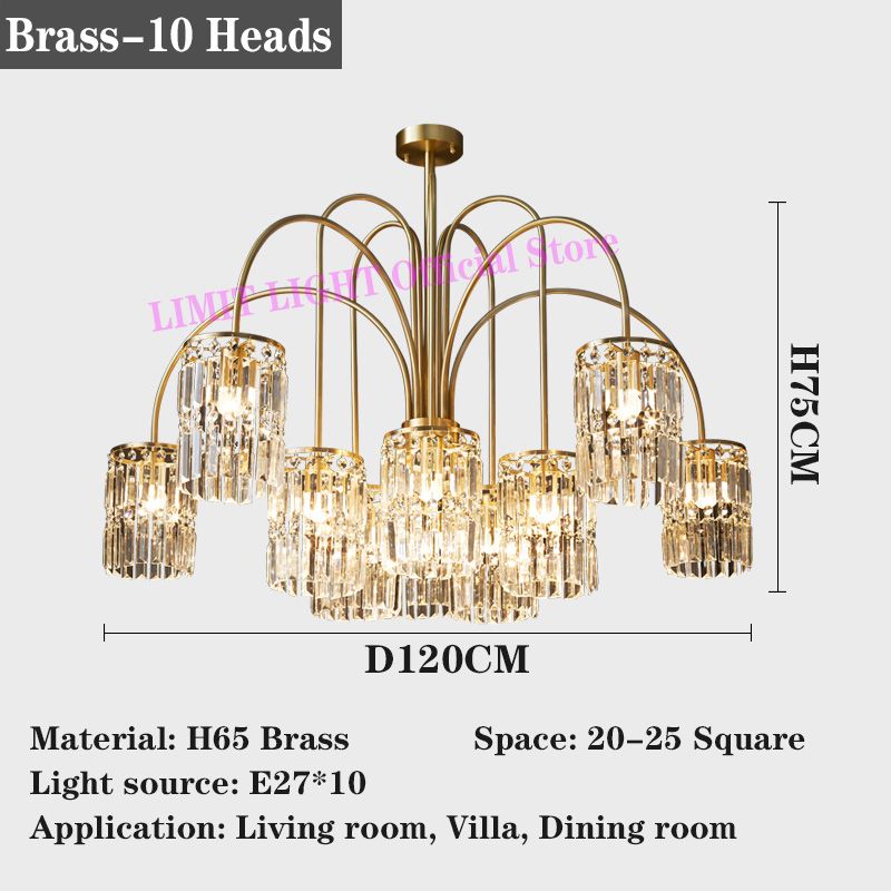 10Heads-D120CMxH75CM Warm light